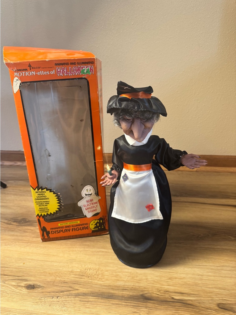 Vintage Telco Motion-ettes Halloween Witch Animated Illuminated Figure